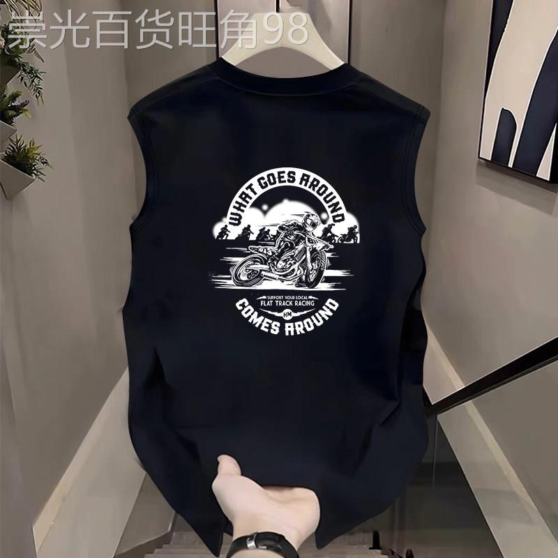出口美国⭐Chrisma Katch~纯棉男款无袖背心机车骑士坎肩上衣服