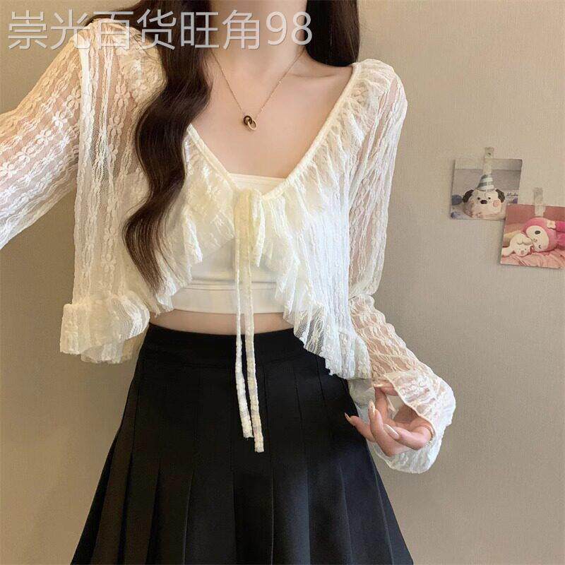 雪纺防晒开衫女夏季薄款2026新款配吊带裙子外搭披肩空调罩衫上衣