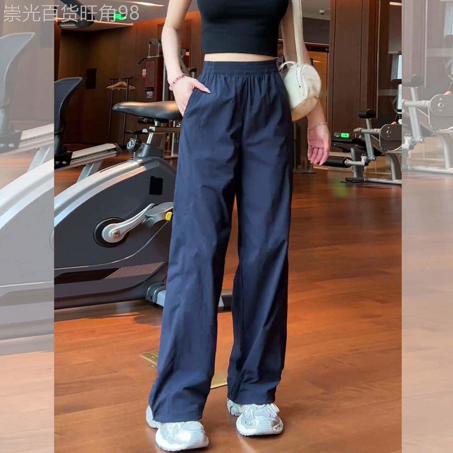 速干运动工装裤女夏季2026新款高腰宽松直筒显瘦小个子休闲宽裤