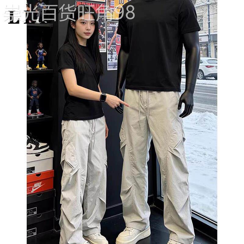 高端休闲运动套装男款夏季2026新款正肩短袖速干工装裤男士一整套