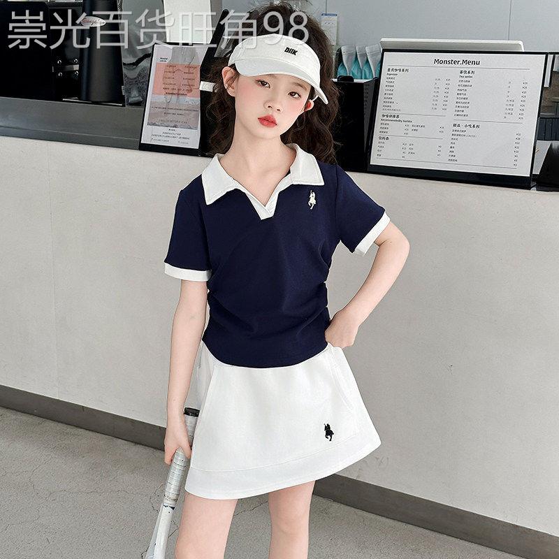 法国BADNUT女童套装夏季2026新款儿童韩版潮流大童运动休闲两件式