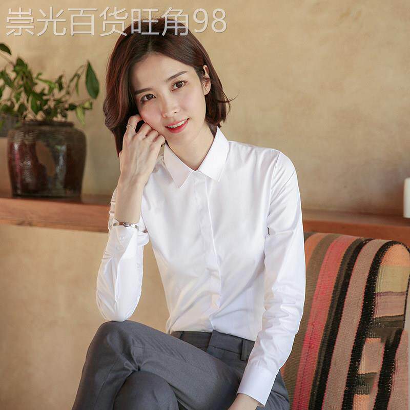 欧洲站白色衬衫女设计感小众新款2026年春秋季冬加绒职业正装上衣