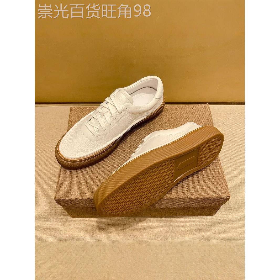 男鞋秋季透气2025新款真皮软底时尚小白鞋男士百搭牛筋底休闲板鞋