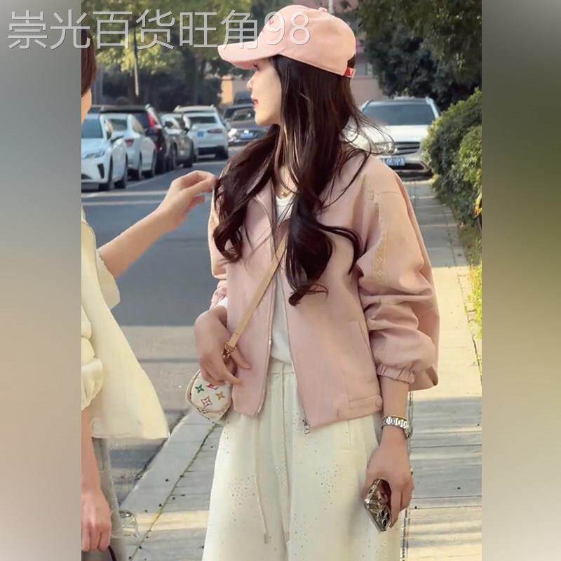 潮牌小个子立领短款棒球服外套女2026春秋韩系休闲显瘦超好看上衣