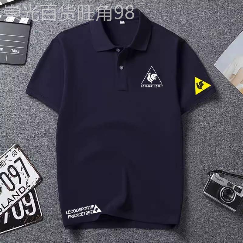香港潮牌法国大公鸡男士polo衫t恤短袖宽松加肥加大翻领时尚半袖