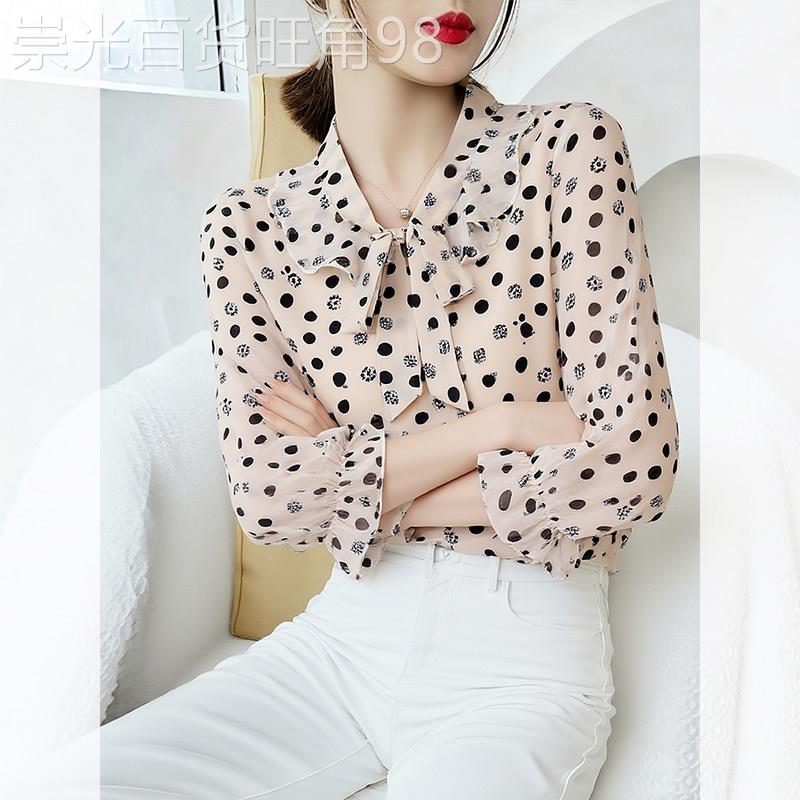 设计感时尚波点雪纺衬衫2026春夏新款女气质减龄上衣显瘦小衬衫衣