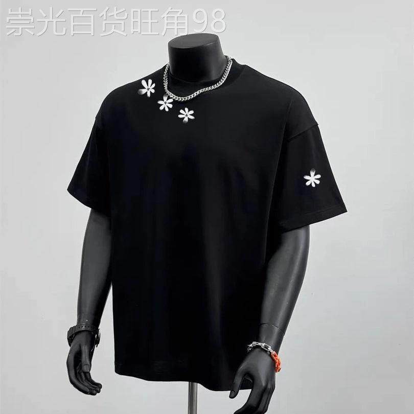 【香港&潮牌专柜正品】300g重磅设计感短袖男款夏季宽松纯棉T恤男