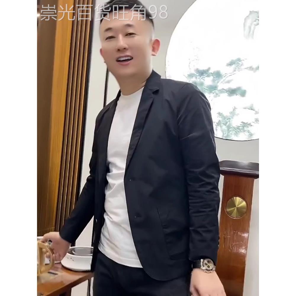 潮牌西服外套男士春秋季2025新款高级感修身百搭商务西装休闲单西