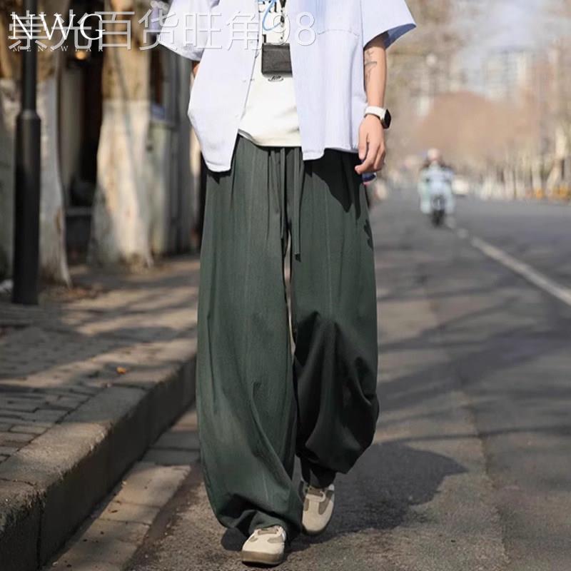 亚麻裤子男夏季薄款百搭潮流宽松大尺码直筒宽裤棉麻抗皱休闲长裤