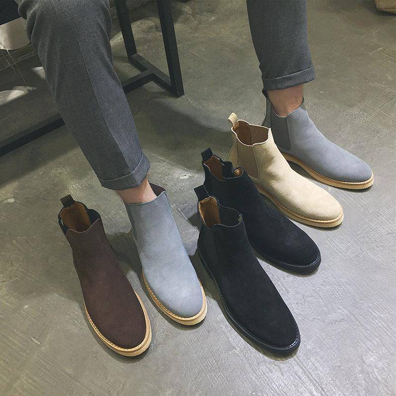Martin Chelsea Boots For Men Winter Leather Shoes 37-47男靴