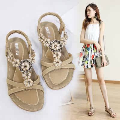 Ladies Flat Sandals Summer Woman Shoes Big Plus Size大码凉鞋