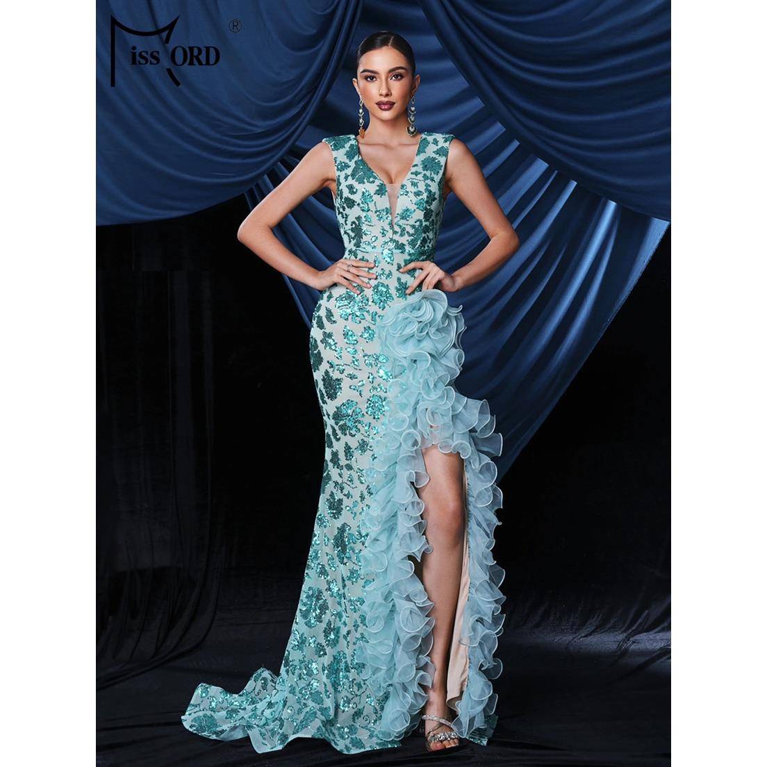 Sequin Evening Gown Birthday Party Formal Occasion Dresses