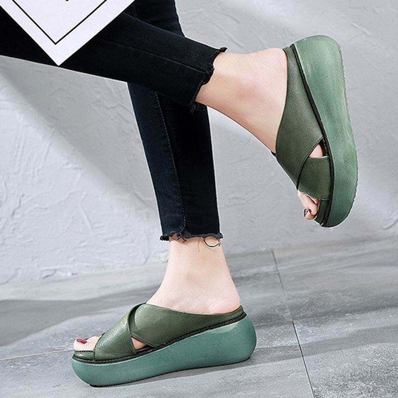 凉拖鞋凉鞋女大码女鞋women wedge slippers ladies sandals