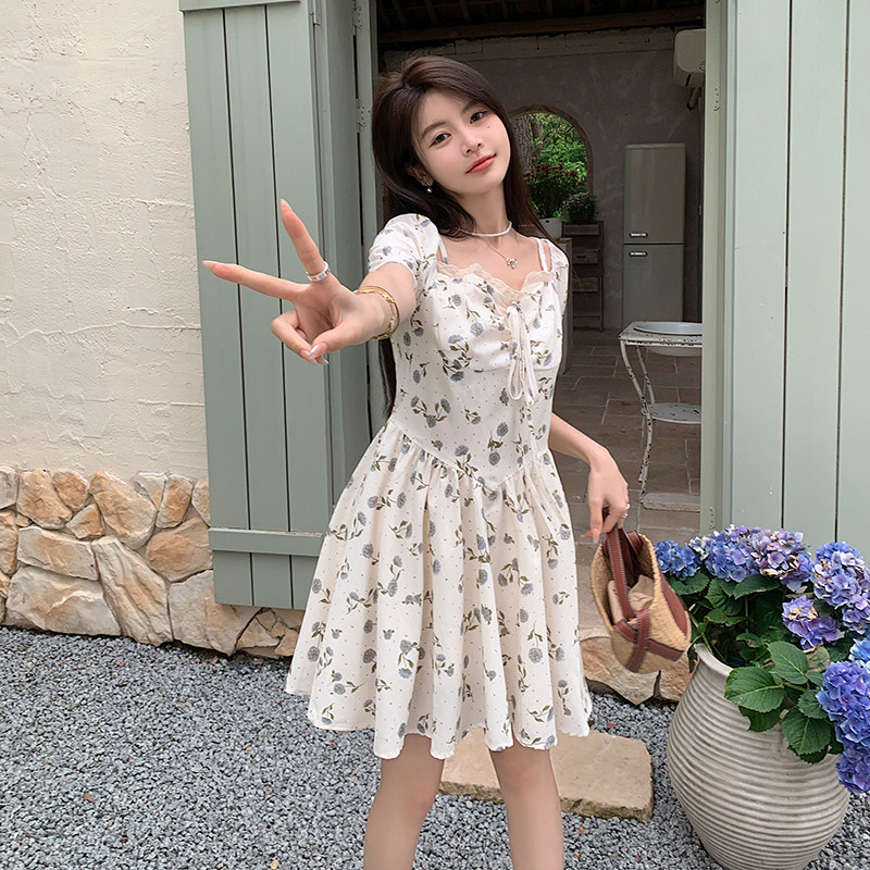 【档口现货】6610碎花少女风连衣裙006-P100-K148,女装连衣裙,浙宝222（原006）