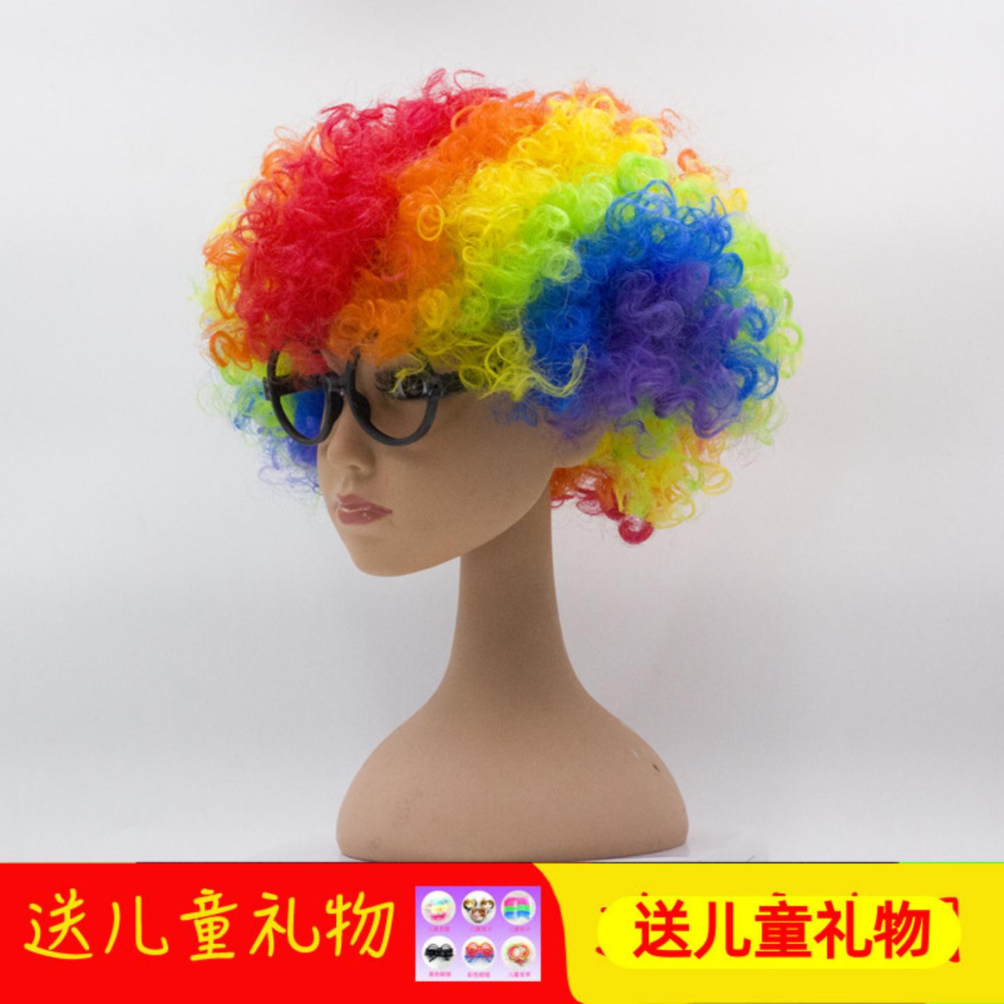 爆炸头假发搞怪小丑头套演出道具