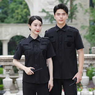 保安制服蓝色上衣裤 执勤套装 子 速干511男保安服夏装 保安服夏季