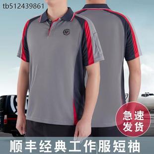 顺丰快递工作服正品顺丰短袖夏季工衣顺丰裤子官网同款T恤半袖
