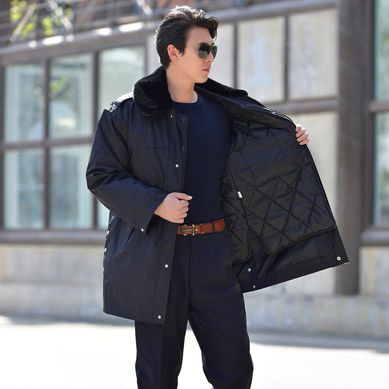 防寒加厚棉服中长款男装