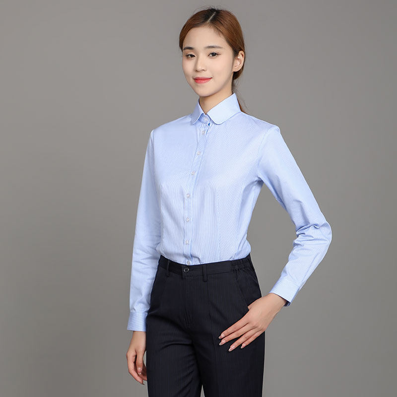 新款行服女士衬衫门襟织