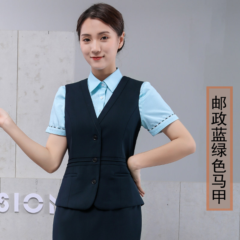 新款邮政工作服女邮储蓝