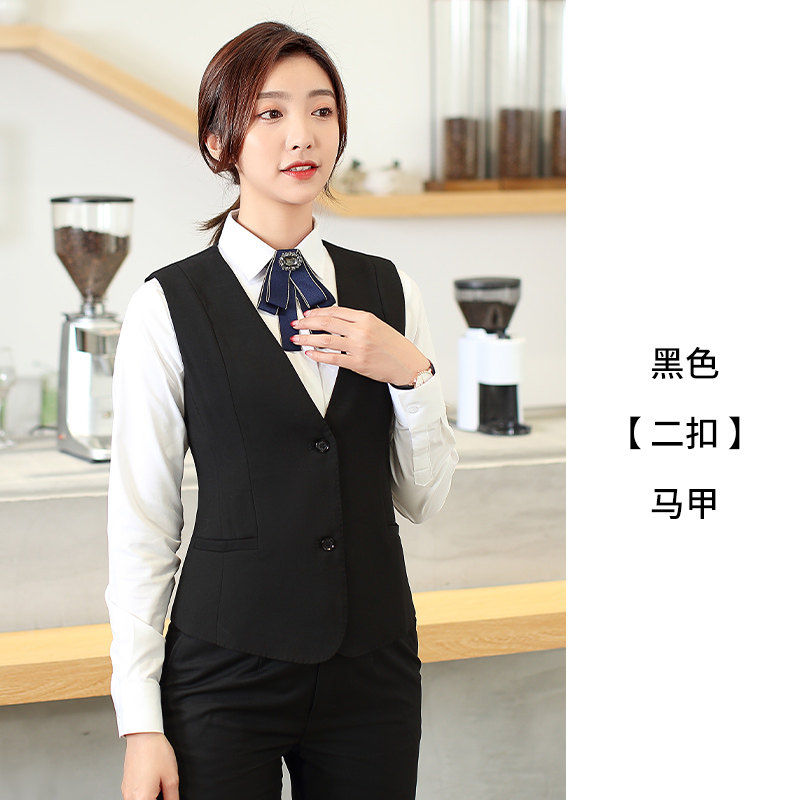 春季职业马夹套装女酒店