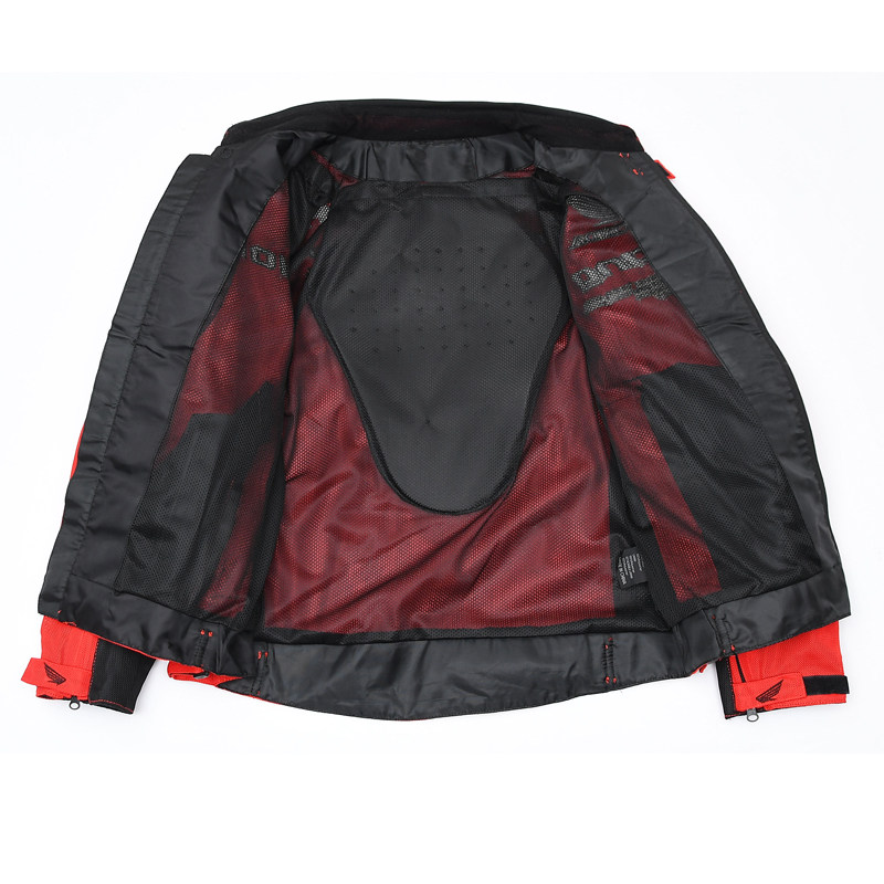 新款夏季骑行服男摩托车薄款机车赛车服防摔衣网眼透气红色白色黑