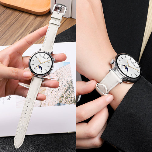 适用vivowatch5真皮表带watch1/2/3智能运动手表时尚腕带iqoowatch5针扣休闲表链五代手表男女百搭透气替换带