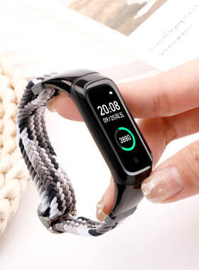 适用Keep手环B3尼龙编织表带原装同款硅胶腕带B3三代智能运动手环手表带NFC版男女时尚表带精编透气弹力配件