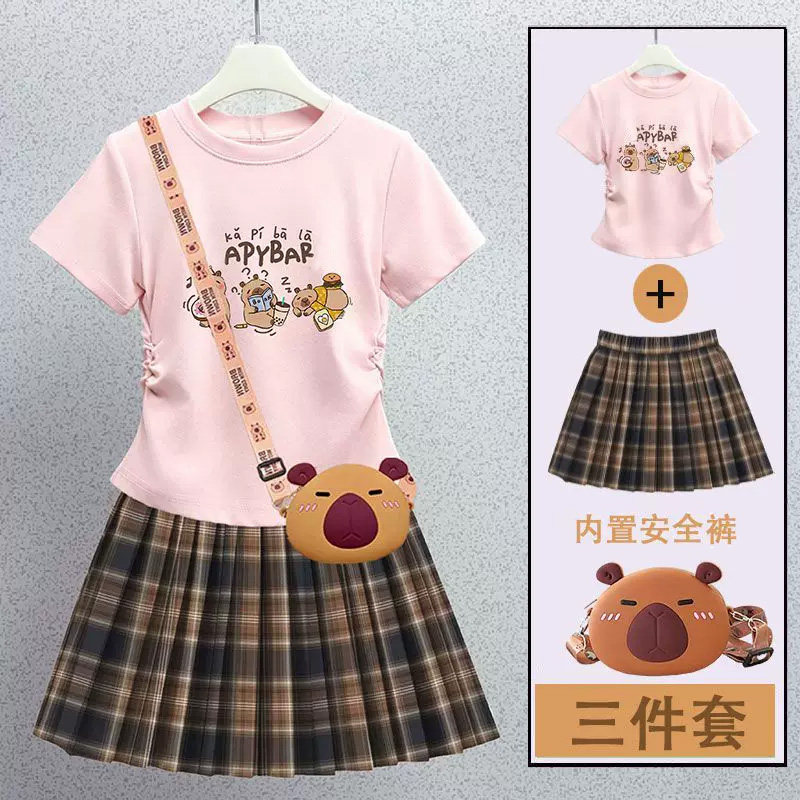 女童夏季连衣裙2026新款卡通套装
