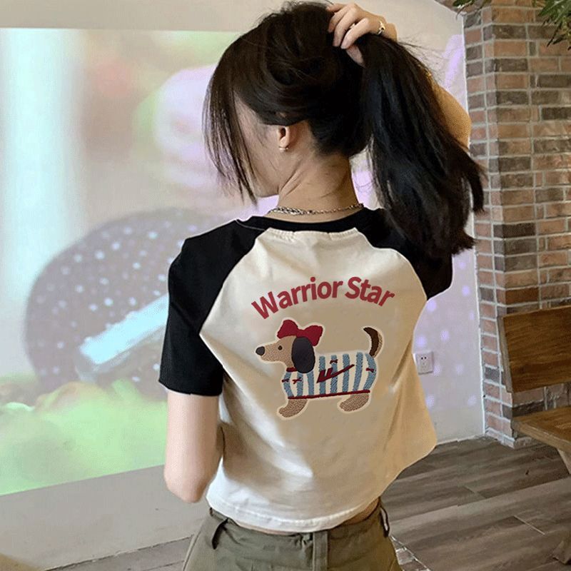 女童卡通短袖t恤夏季新款百搭短