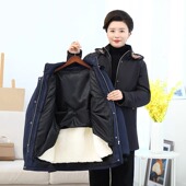 羊毛棉袄女士皮毛一体中老年加厚羊皮袄冬季 妈妈奶奶外套棉衣棉服