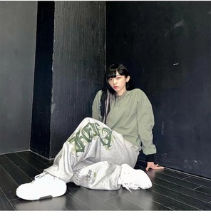 子爵士街舞卫裤 男女春秋宽松束脚直筒阔腿裤 feka运动裤 2024新款