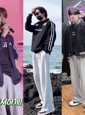 全圆佑金昇玟梁祯元同款GAKKAI UNIONS企鹅休闲运动裤子街舞男女