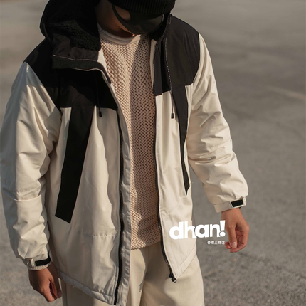 【Dhan线上商店】山系保暖加绒冲锋衣棉服户外拉链防风夹克外套