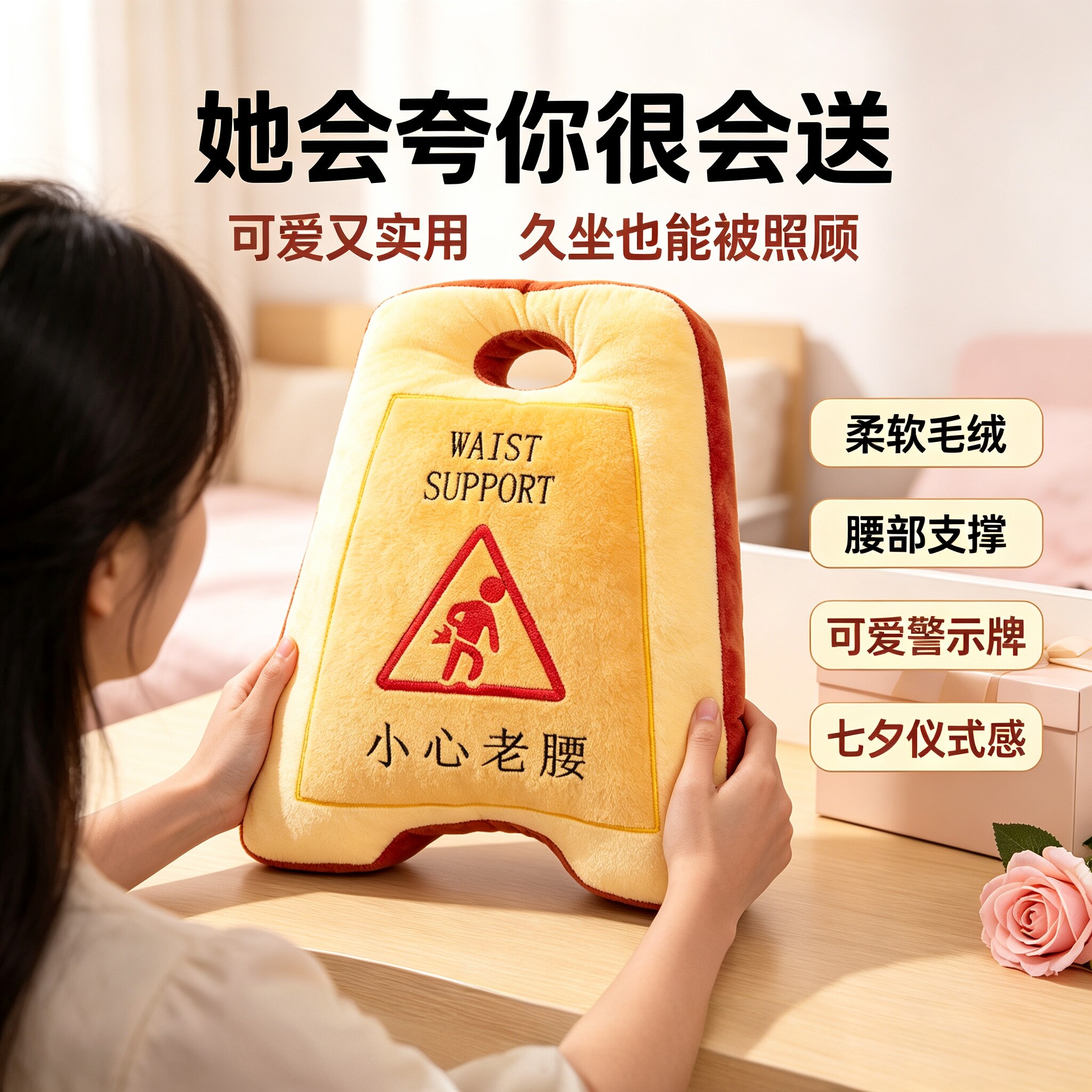 七夕生日送女友护腰抱枕