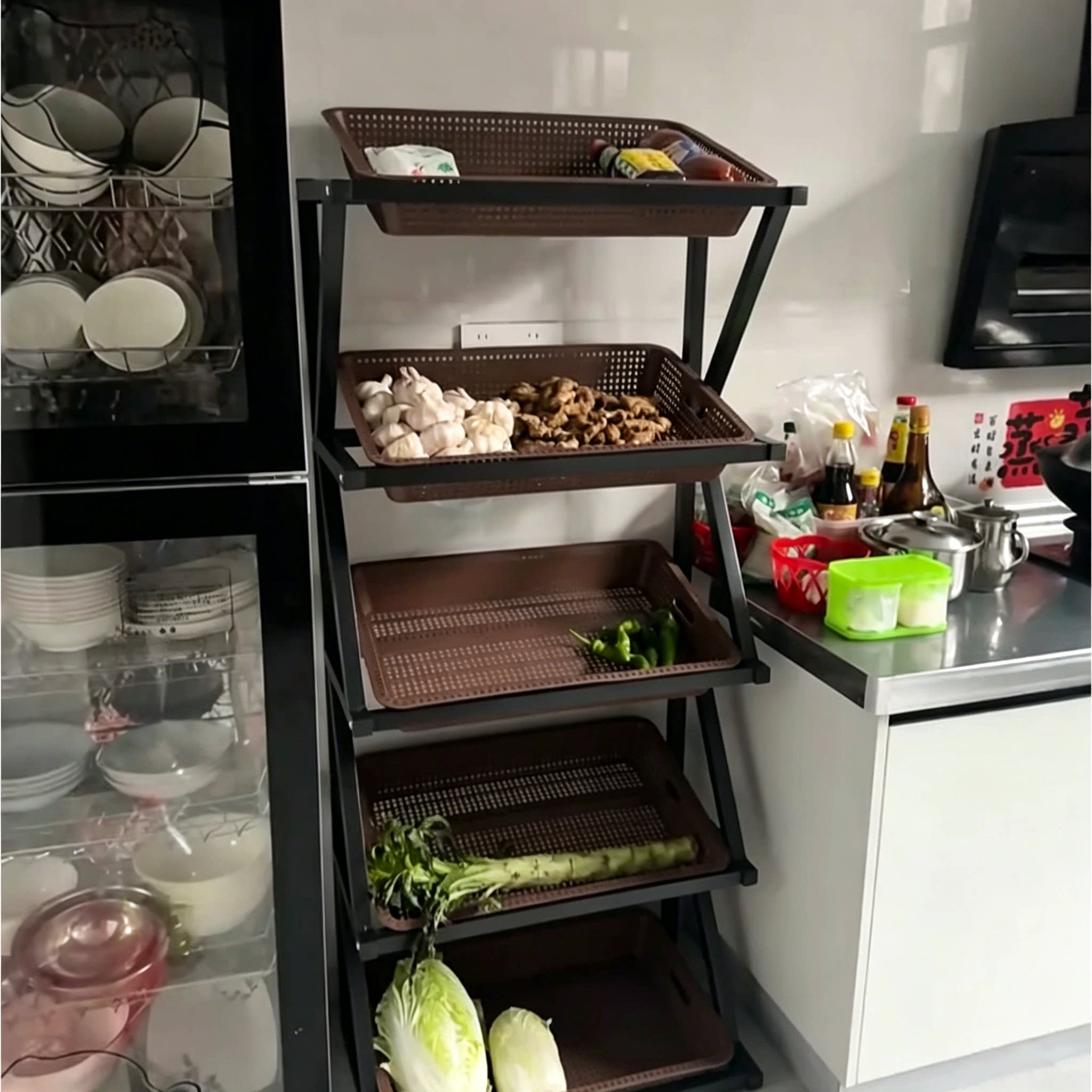 抖音热门同款水果货架便利店蔬菜架超市水果货架零食店置物架货架