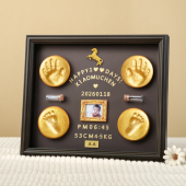 满月纪念手足印泥宝宝手印脚印婴儿百天手脚印周岁留念新生儿礼物