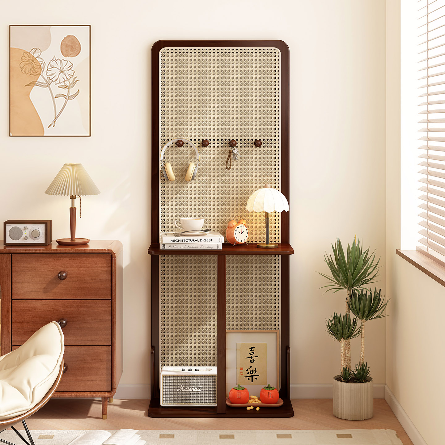 入户玄关柜正对门屏风隔断柜客厅