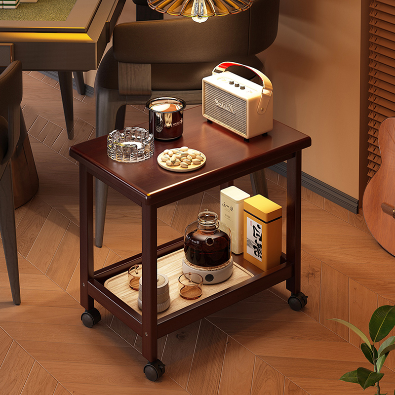 麻将桌茶几置物架客厅茶水架棋牌室打牌专用茶水桌可移动边几茶台