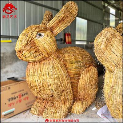 农民丰收节稻草人草堆造型草雕制作厂家稻草艺术节农耕文化园