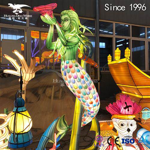 节日氛围彩灯灯会海盗主题美陈引流摆件自贡彩灯厂家研发设计制作