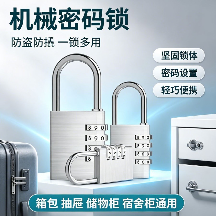 密码锁挂锁收纳柜户外防水防锈用