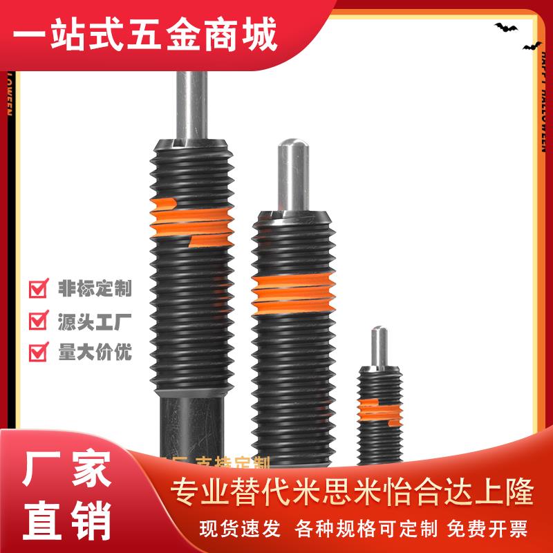 弹簧柱塞 顶丝 定位柱PJLF平头柱塞螺丝VCN519 M5M6M8M10M12现货