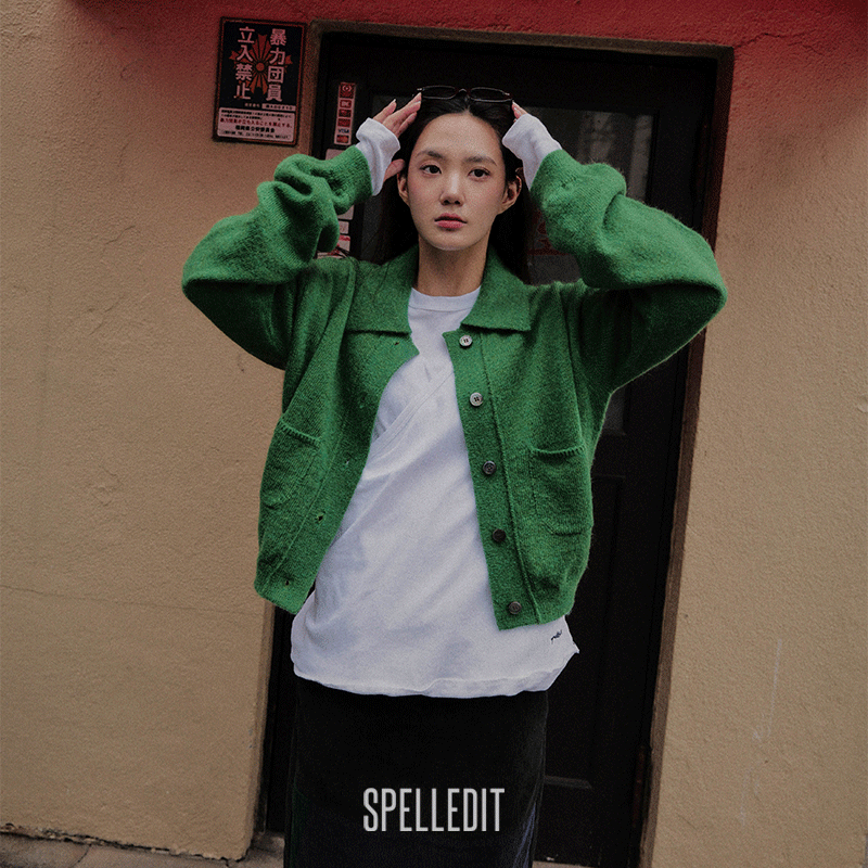 SPELLEDIT复古翻领开衫
