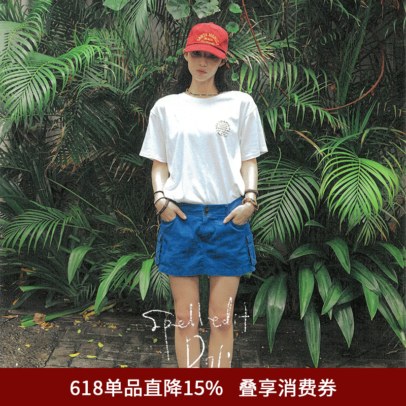 SPELLEDIT2026年春季新品迷你工装裙时尚口袋半身短裙舒适女