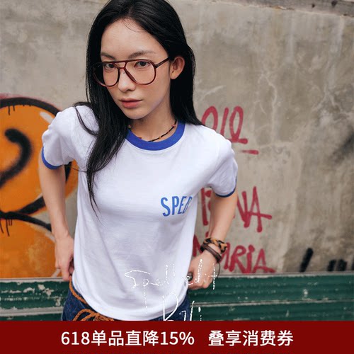 SPELLEDIT新品SPED锁边T恤