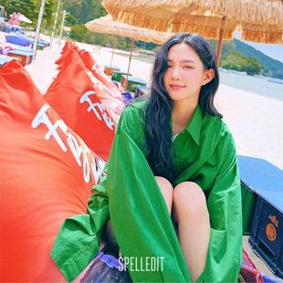 SPELLEDIT2025夏季 盛夏寬松襯衫 寬松休閑簡約長袖 外搭襯衣女 新品
