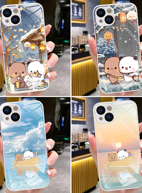 新款白色钢化玻璃硬壳一二布布手机壳任意机型定制适用苹果17/16/15/14/13promax小米华为红米荣耀vivopp一加