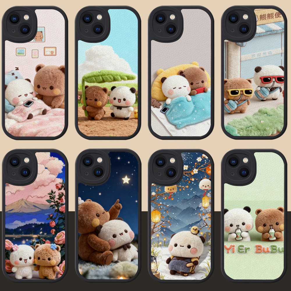 新款黑色小羊皮软壳布布一二手机壳定制任意机型适用iPhone17/16/1514/13promax华为荣耀vivoppo小米iqoo红米