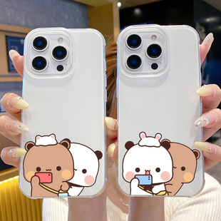 新款硅胶软壳一二布布情侣手机壳定制任意机型适用VIVOIQOO12苹果17promax16plus小米15荣耀70华为Pura70一加